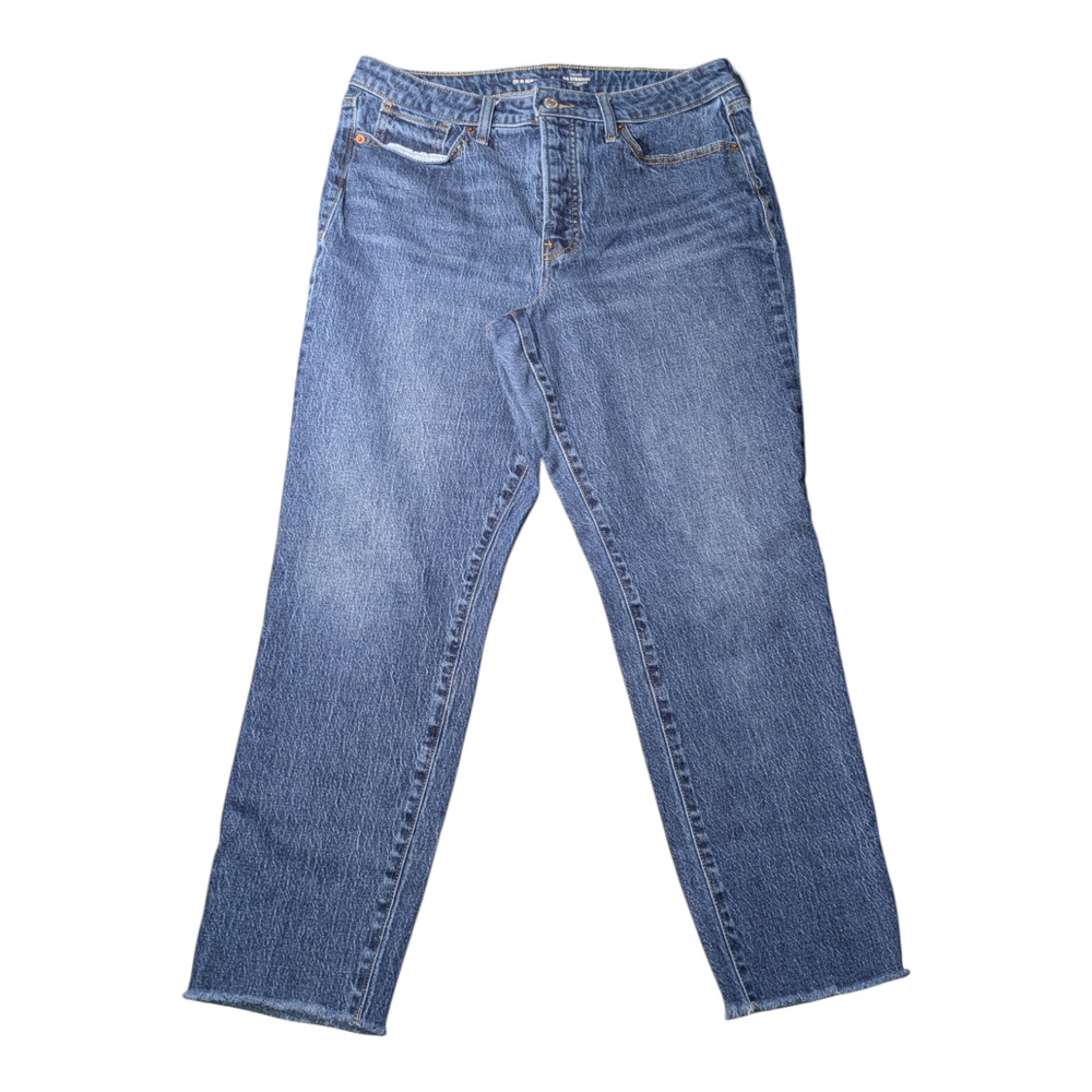 Old Navy - Blue Jeans - High Rise OG - Straight Leg - Dark Wash - Size 12
